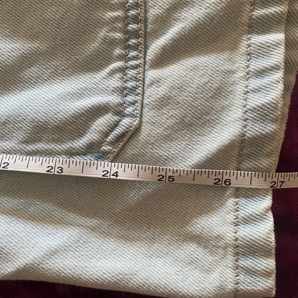 American Eagle oversized denim jacket with pink corduroy collar - Picture 7 of 7